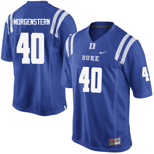 Men #40 Jacob Morgenstern Duke Blue Devils College Football Jerseys Sale-Blue